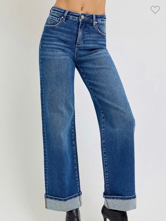 Risen tummy control dark wash jeans