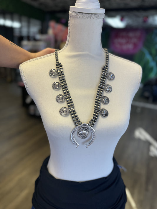 Silver Squash Blossom Necklace