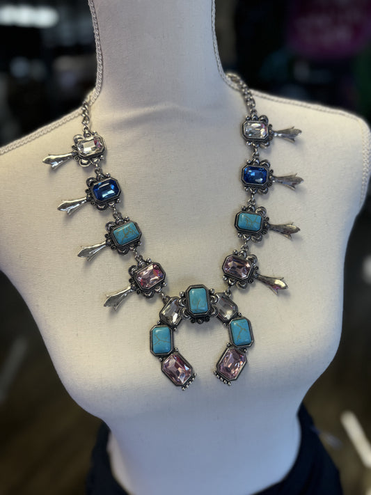Gemstone turquoise Squash Blossom