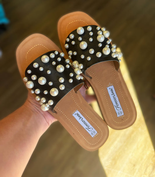 Black pearl shoes