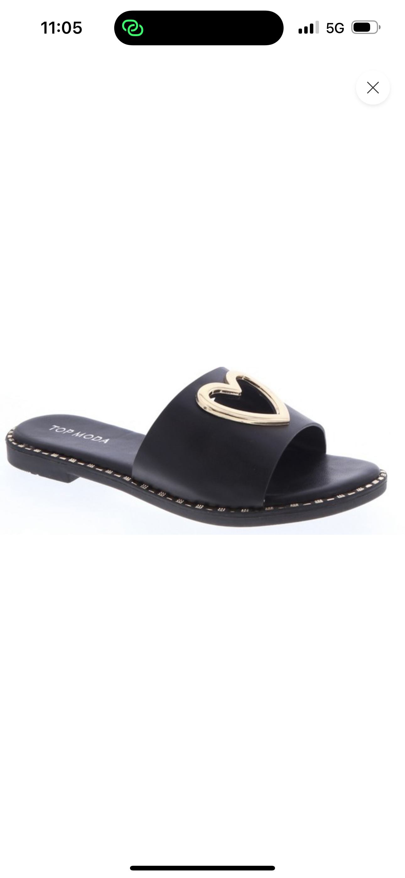 Black heart sandals